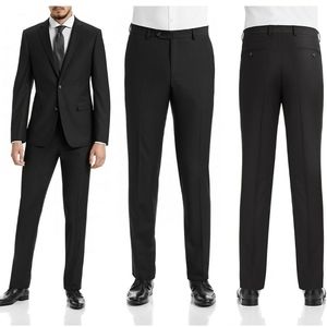 π· NWT 1670 SLIM FIT BLACK SUIT PANTS 36X32
